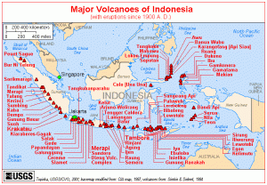 Map indonesia volcanoes Map indonesia volcanoes