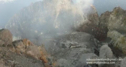Lava Dome inside crater of Mt Merapi